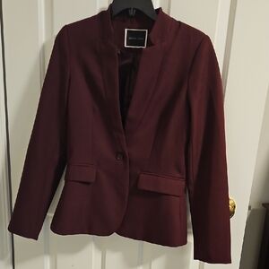 Chic Burgundy Women's Blazer